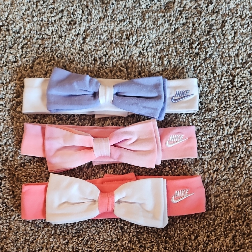 Nike Purple and Pink Hair Accessories Set with Bows
